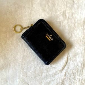 Small Black kate spade zipper wallet